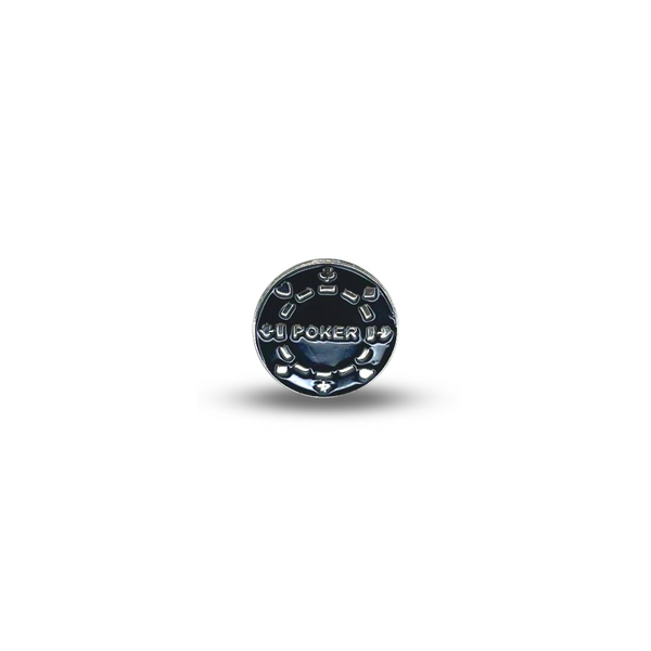 Poker Pin Badges - Black Poker Chip