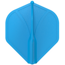 Shot Darts Airfoil Plastic Molded Dart Flights - Blue