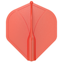 Shot Darts Airfoil Plastic Molded Dart Flights - Red