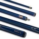 57" Aramid Midnight Blue Graphite Cue - 2pc