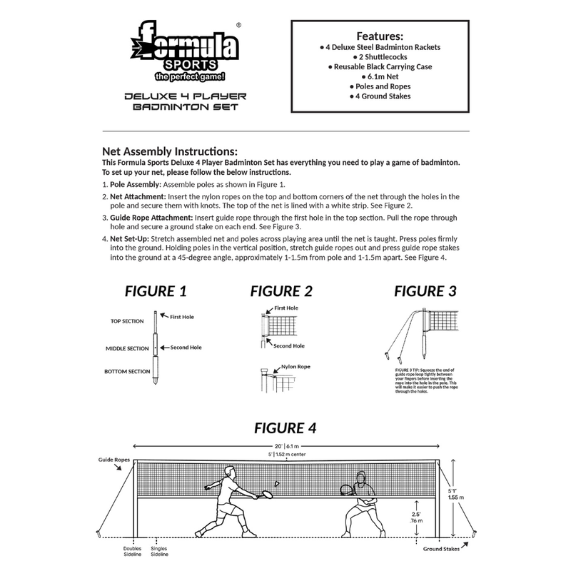 Badminton 4 Player Deluxe Set
