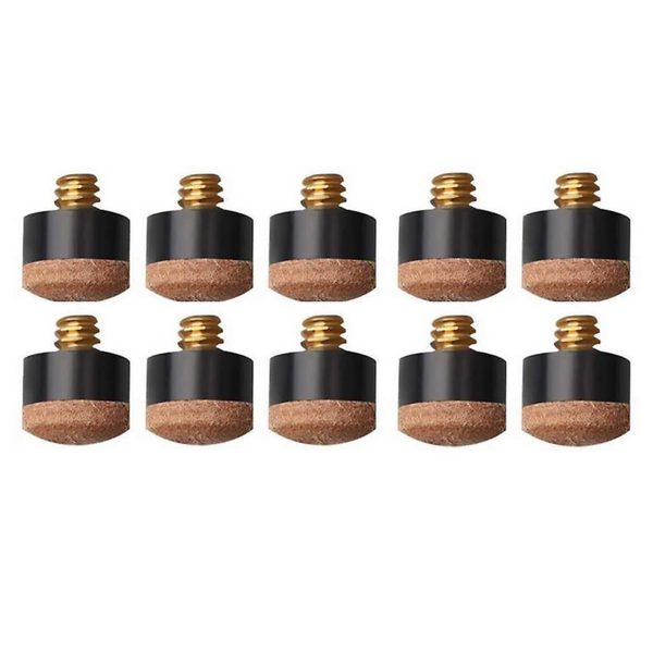 Cue Tips - Screw in - Brown Leather - 10pc Pack