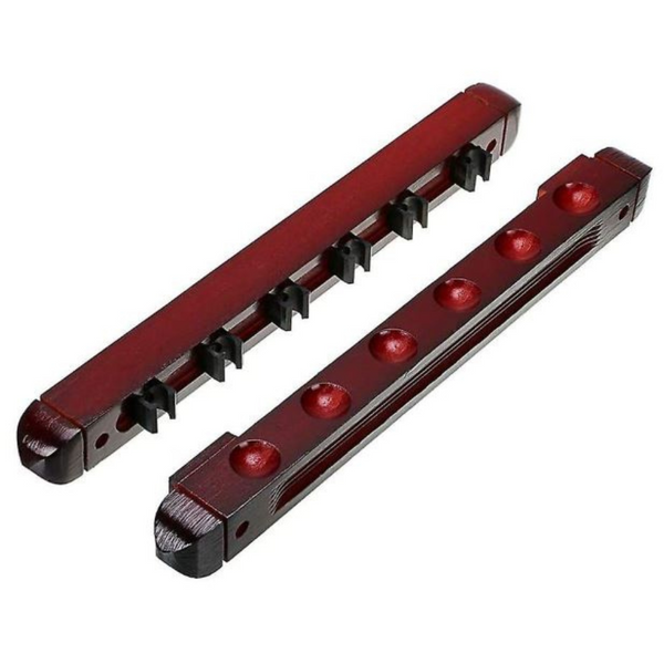 Cue Rack - 6 Clip (Mahogany)