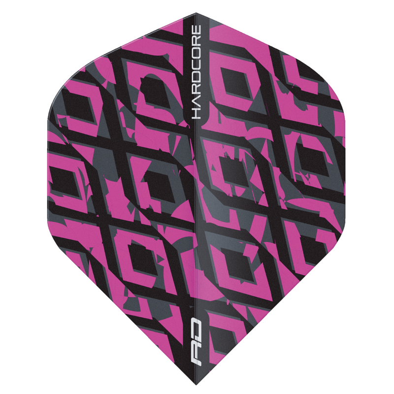 Red Dragon Hardcore Radical Flights Black & Pink - Standard