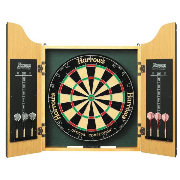 Pro Match Dartboard & Cabinet Set