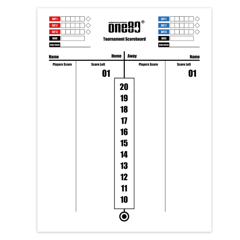 One80 Dart Tournament Score Board