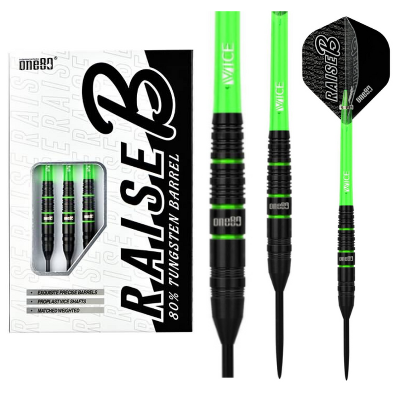One80 Raise B Green Darts