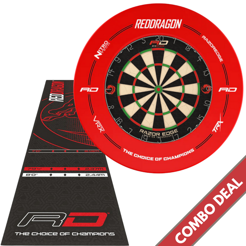 Red Dragon Razor Edge, Red Surround & Dart Mat COMBO DEAL