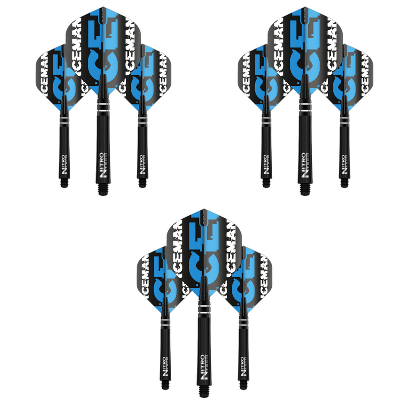 Dart Flight & Shaft VALUE PACK (3 sets) - Gerwyn Price Iceman