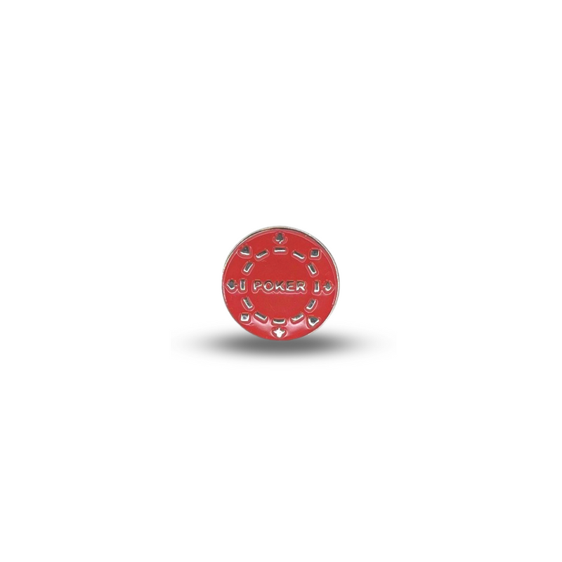 Poker Pin Badges - Red Poker Chip