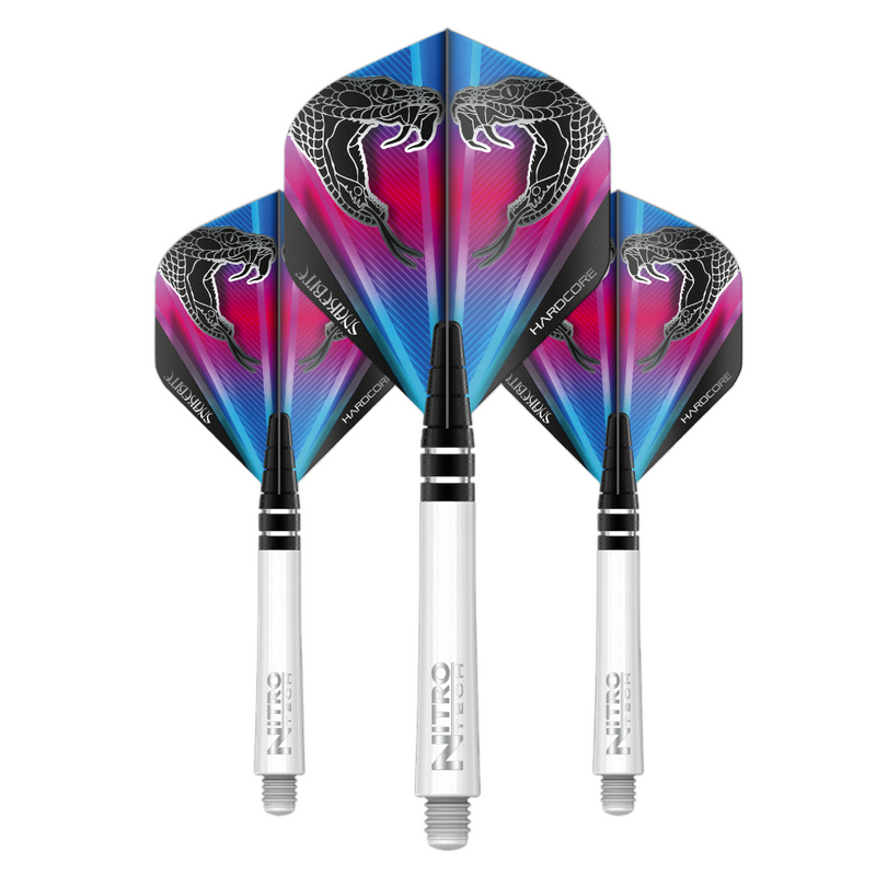 Dart Flight & Shaft VALUE PACK (3 sets) - Snakebite White