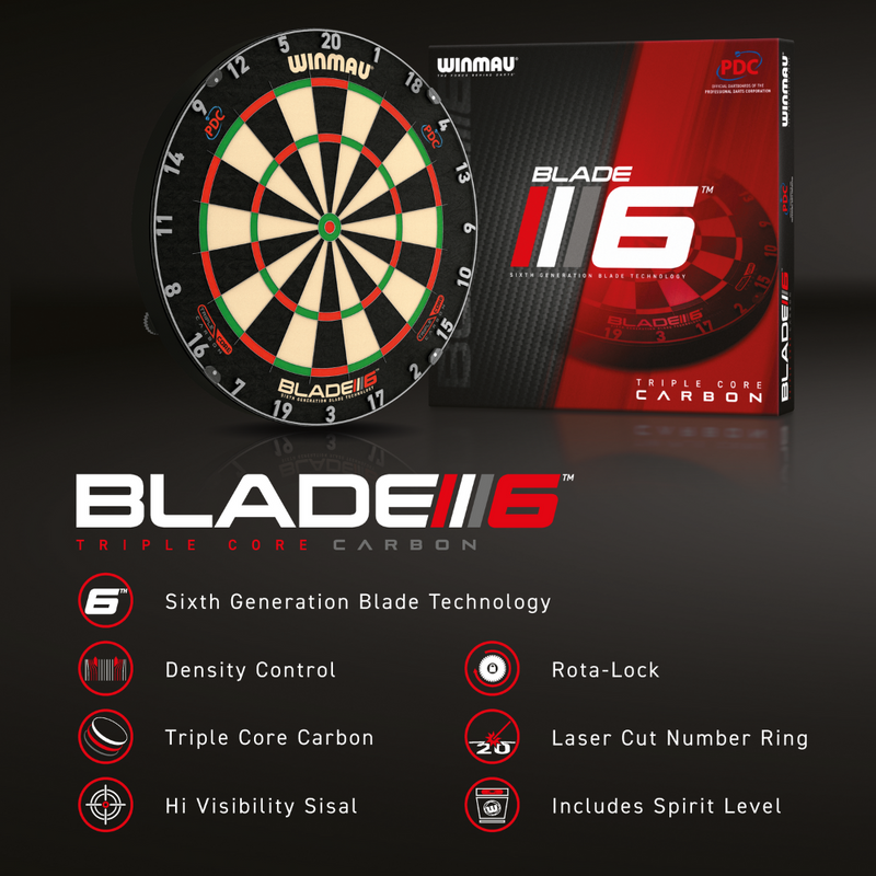 BLADE6 Triple Core Carbon Dartboard
