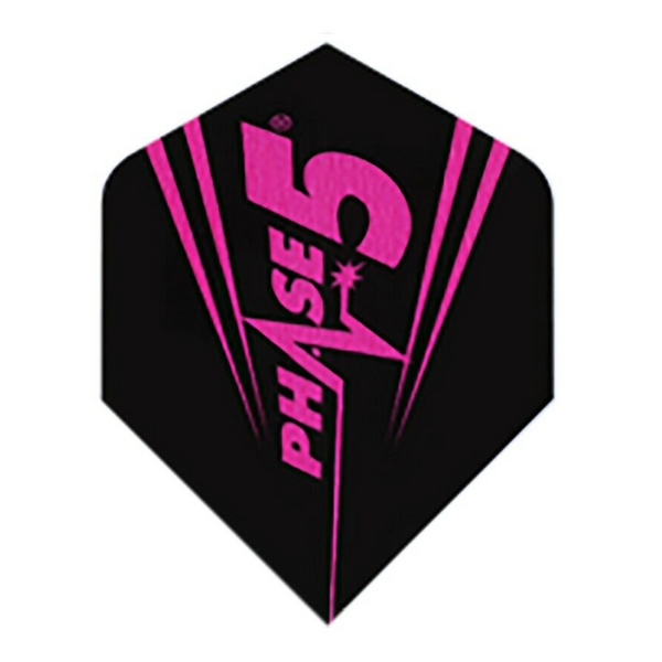 Maestro Phase 5 Black/Pink Dart Flights - Standard