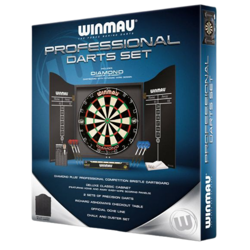 Professional Darts and Dartboard Cabinet Set